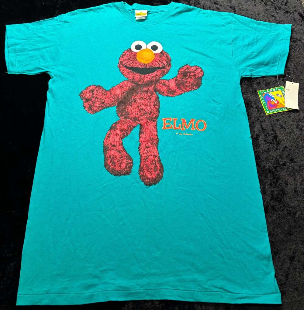 Men OS Vintage Sesame Street Elmo Deadstock Tshirt